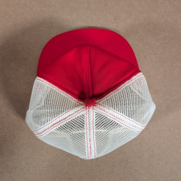 Vintage 80s Kendall Motor Oil Hat Red White Foam Front Mesh Snapback Cap USA - Picture 6 of 7